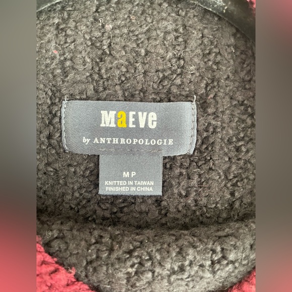 Anthropologie The Maeve Mock-Neck Color-Tipped Sweater M nwt - Picture 6 of 13